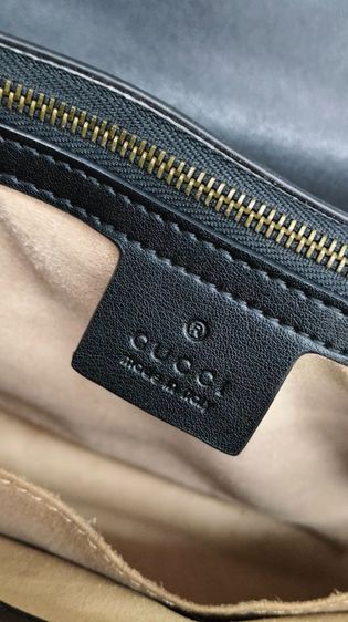 Gucci GG Marmont Matelassé Shoulder Bag Black Leather อะไหล่ทอง รุ่น Heart Back พร้อมกล่อง รูปที่ 13