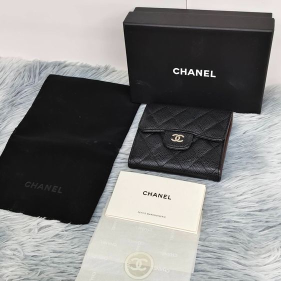อื่นๆ หนังแท้ ไม่ระบุ ดำ Chanel Wallet Classic Caviar Leather Black กระเป๋าสตางค์ Chanel หนังคาเวียร์ สีดําอะไหล่ทอง มีกล่อง