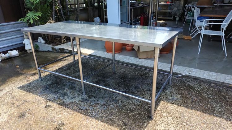 อื่นๆ สแตนเลสสตีล อื่นๆ โต๊ะแสตนเลส ขนาดใหญ่ 90x2.00 เมตร 