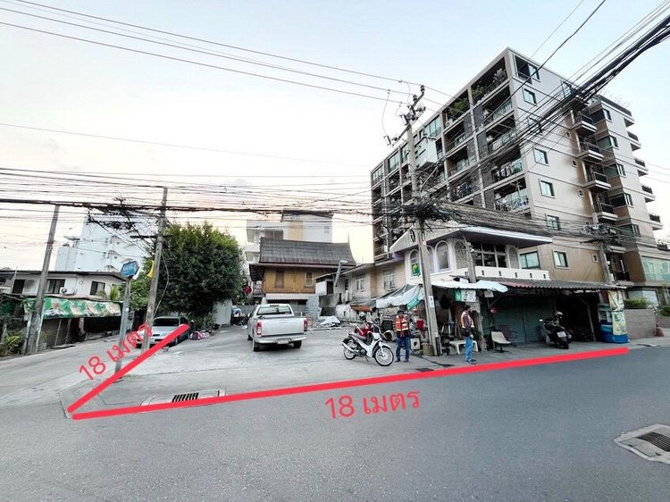 ขายที่ดินแปลงมุม 79ตร.วา ซอยสุทธิสาร ใกล้ MRT-สุทธิสาร (081-434-9959)