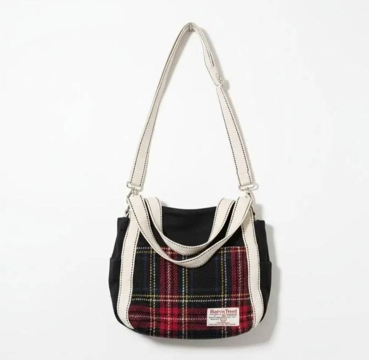 กระเป๋าสะพายข้างงานสไตล์ เกาหลี  ญี่ปุ่น  HARRIS  TWEED CHECK  CROSSBODY  Bag