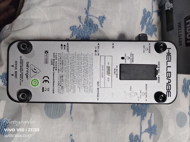 Hell babe wahwah pedel hb01 สภาพเหมือนใหม่ พร้อมกล่อง คู่มือ  ขาย 1900 บาทรวมส่งครับ รูปที่ 5