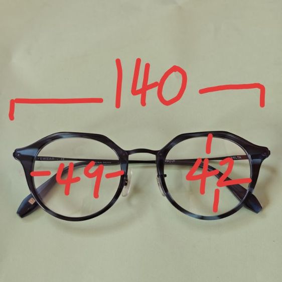 กรอบแว่นตาวินเทจญี่ปุ่น เก่าเก็บไม่ผ่านการใช้งาน ทรงสวยคลาสสิค ค่าส่ง50 รูปที่ 8