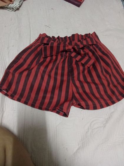 ไม่มีแขน กางเกงขาสั้น อื่นๆ กางเกงเอวสูง ฟรีไซส์ เอว28-38นิ้ว ยาว14นิ้ว พร้อมเชือกผูกโบว์สวย สีส้มน้ำตาล ใส่สบาย แลดูผอม