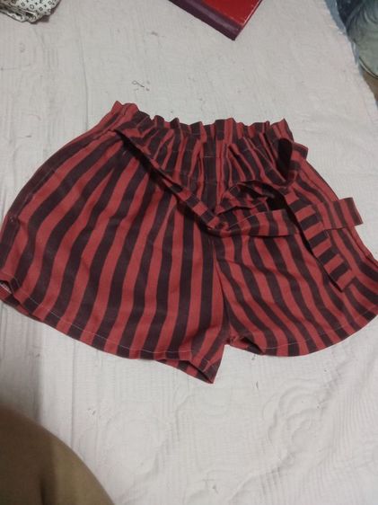 กางเกงเอวสูง ฟรีไซส์ เอว28-38นิ้ว ยาว14นิ้ว พร้อมเชือกผูกโบว์สวย สีส้มน้ำตาล ใส่สบาย แลดูผอม รูปที่ 2