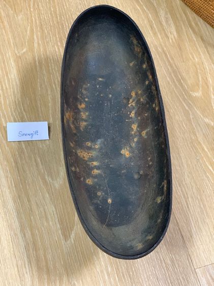 Vintage Japanese Ikebana Vase Cast Iron Tripod Boat  แจกันเหล็กญี่ปุ่นวินเทจหายากสุดๆ รูปที่ 6