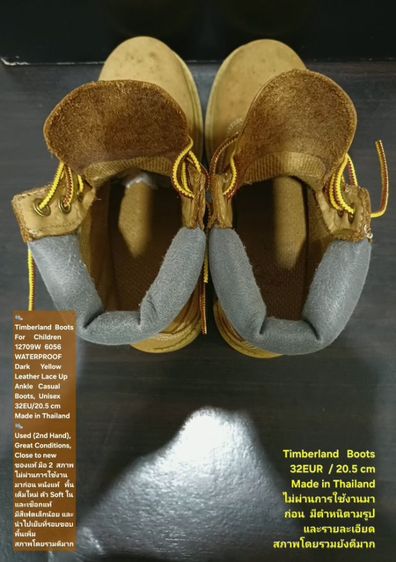 Timberland Boots For Children, Unisex 32EU(20.5cm) ของแท้ มือ 2 สภาพไม่ผ่านการใช้งานมาก่อน, รองเท้า Timberland หนังแท้ พื้นเต็ม Softเชือกแท้ รูปที่ 16