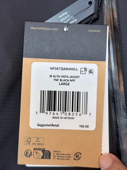The. North Face Rain Jacket Size L รูปที่ 13