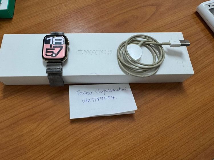 ทอง สแตนเลส Apple watch S7 Gold stainless มีตำหนิ