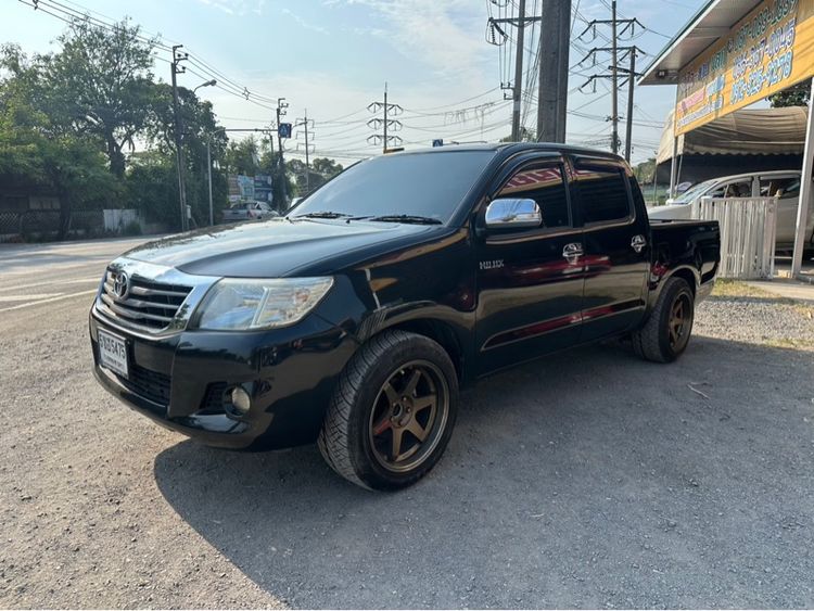 Toyota Hilux Vigo Champ 2012 Double Cab 2.7 E Pickup เบนซิน ไม่ติดแก๊ส เกียร์ธรรมดา ดำ รูปที่ 2