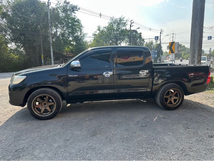 Toyota Hilux Vigo Champ 2012 Double Cab 2.7 E Pickup เบนซิน ไม่ติดแก๊ส เกียร์ธรรมดา ดำ รูปที่ 4