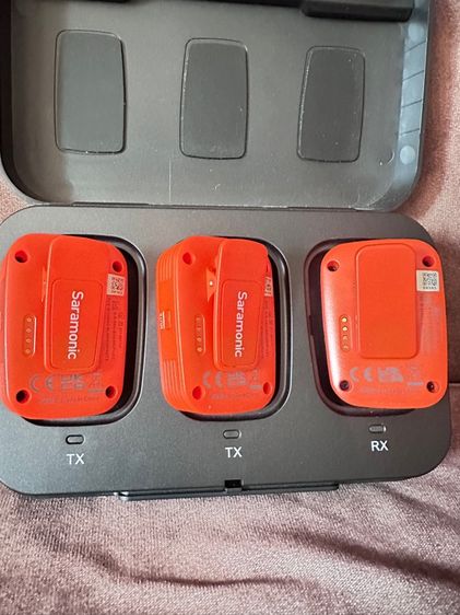 มือ 2 2 ไมโครโฟนไร้สาย คลื่น2.4GHz สำหรับกล้อง มือถือ รูปที่ 3