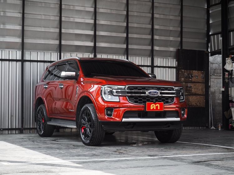 Ford Everest 2022 2.0 Bi-Turbo Titanium+ 4WD Utility-car ดีเซล ไม่ติดแก๊ส เกียร์อัตโนมัติ ส้ม รูปที่ 3