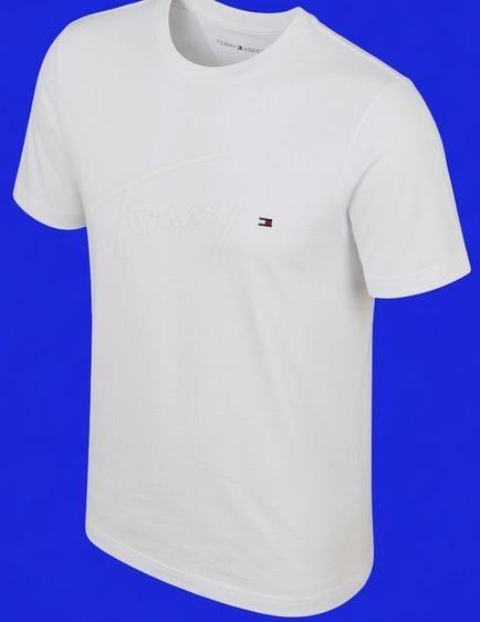 Tommy Hilfiger Denim Men's T-Shirt Off White รูปที่ 7