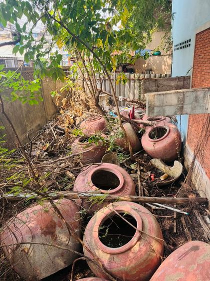 อุปกรณ์ตกแต่งสวน โอ่งแดง มือสอง