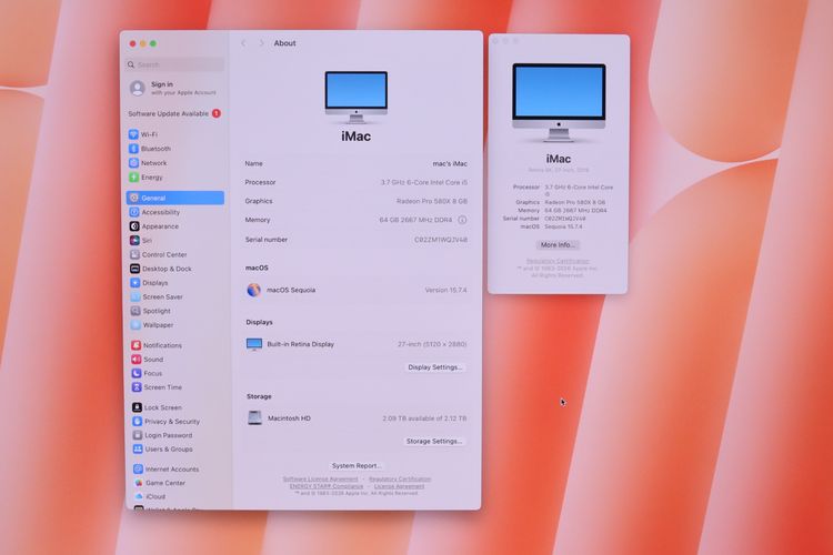 iMac 27" i5 2019 RAM64-2TB - ID26030170 รูปที่ 3