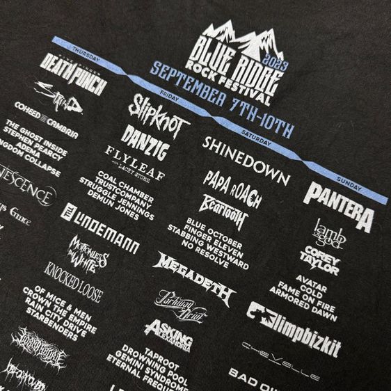 เสื้อยืด Blue Ridge Rock Festival ใหม่มาก Size L รูปที่ 8