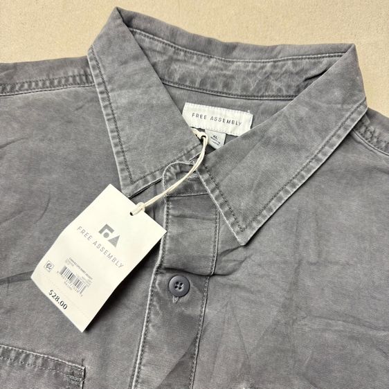 เสื้อเชิ้ต​ Free Assembly ผ้า Canvas ใหม่มือหนึ่ง​ Size XL​ รูปที่ 4