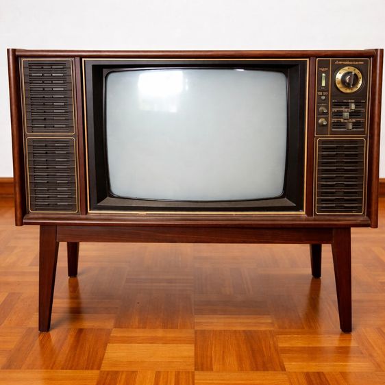ทีวีวินเทจแท้ ของตกเเต่งสะสม ขาวดำ 20 นิ้ว Mitsubishi  รุ่นดั้งเดิมจากผู้ผลิต (ยุค 70s โดยประมาณ)