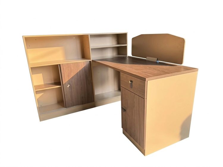 โต๊ะทำงานพร้อมตู้ข้าง