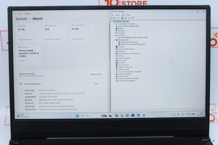 ASUS TUF DASH F15 Core i7-11370H.RTX3070 RAM16.512GB - ID26030212 รูปที่ 4