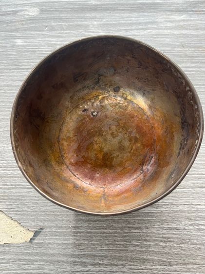 ขันทองเหลืองกะไหล่เงินตอกตราจีน ไทย รูปที่ 4