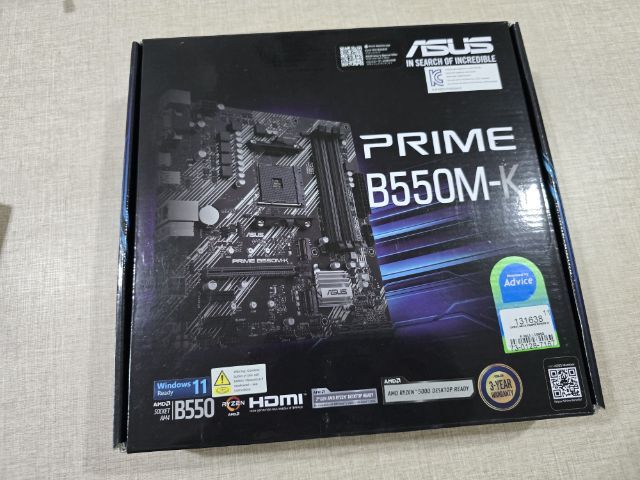 ขายด่วน CPU พร้อมเมนบอร์ด RYZEN 5 5600GT  กับ เมนบอร์ด ASUS PRIME B550 MK  สภาพใหม่มาก ทั้ง CPU และเมนบอร์ด (ตัว cpu ตืดตั้งอยู่บนเมนบอร์ด) เพิ่งซื้อหลังปีใหม่ รับของเองครับ รูปที่ 4