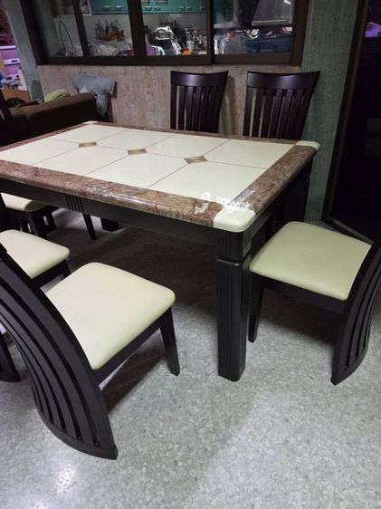 โต๊ะกินข้าว หินอ่อน 6ที่นั่ง รูปที่ 5