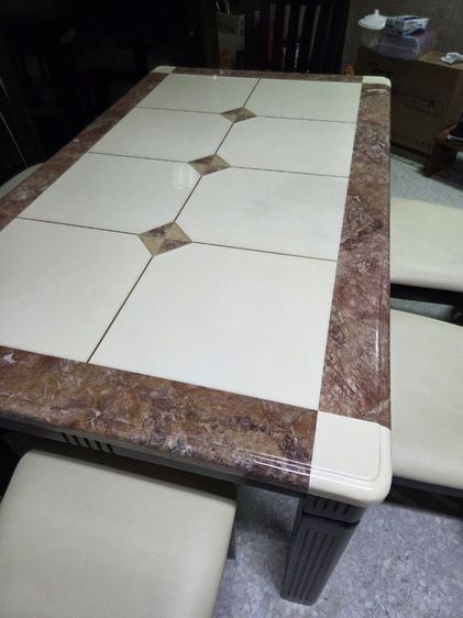 โต๊ะกินข้าว หินอ่อน 6ที่นั่ง รูปที่ 2