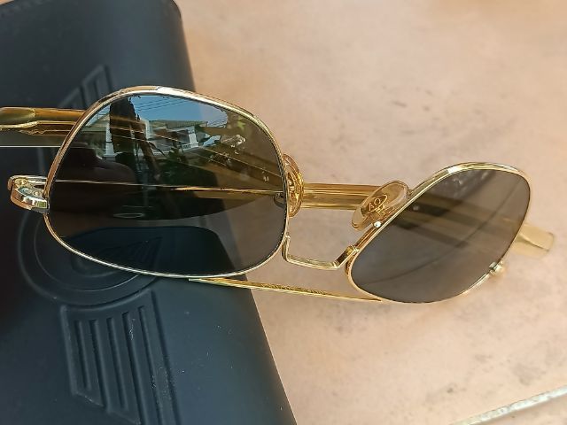 Vintage AO American Optical 23 K. PILOT SPORT Size 20 52 Usa.made 1970 ตัวเก่า เลนส์เขียวใสเดิม กรอบทองสวยมาก พร้อมซองเดิม สภาพกิ้บ หายากมาก รูปที่ 7