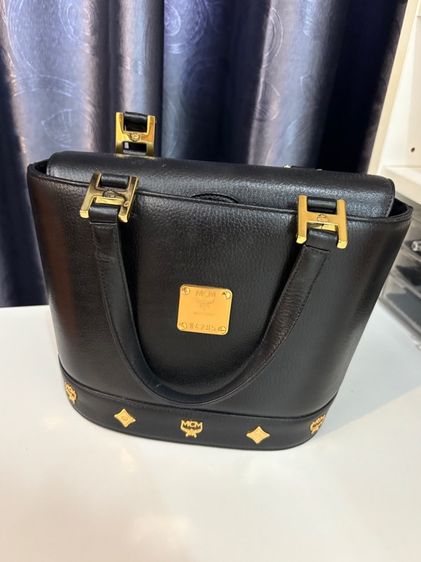 หญิง ดำ หนังแท้ mcm เเท้ vintage