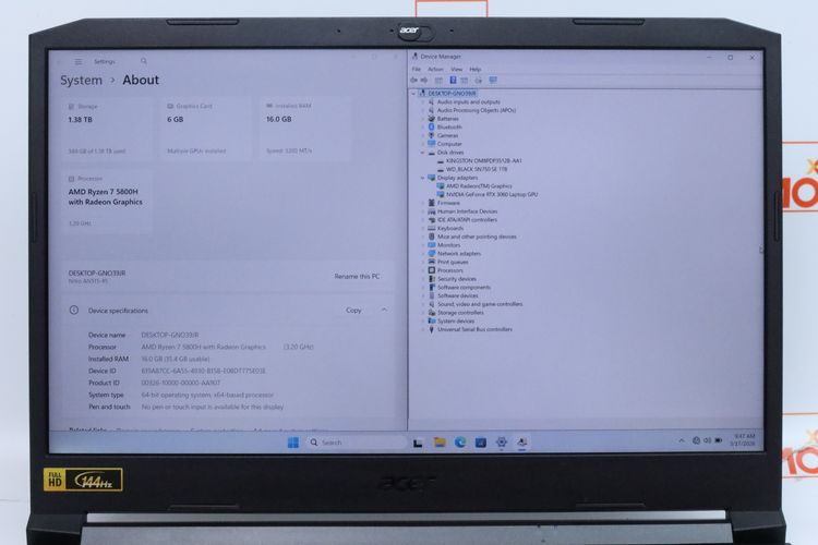 ACER NITRO Ryzen 7 5800H.RTX3060 RAM16.512GB - ID26030231 รูปที่ 4