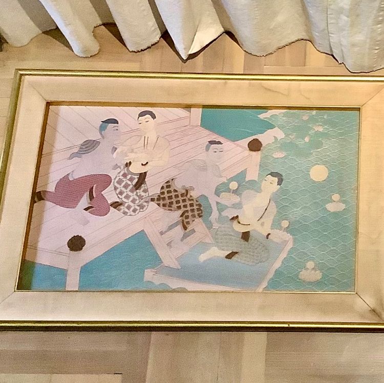 กรอบรูปภาพโบราณ กรอบรูปไม้งานของเก่า กว้าง 31 นิ้ว สูง 21 นิ้วครึ่ง รูปที่ 2