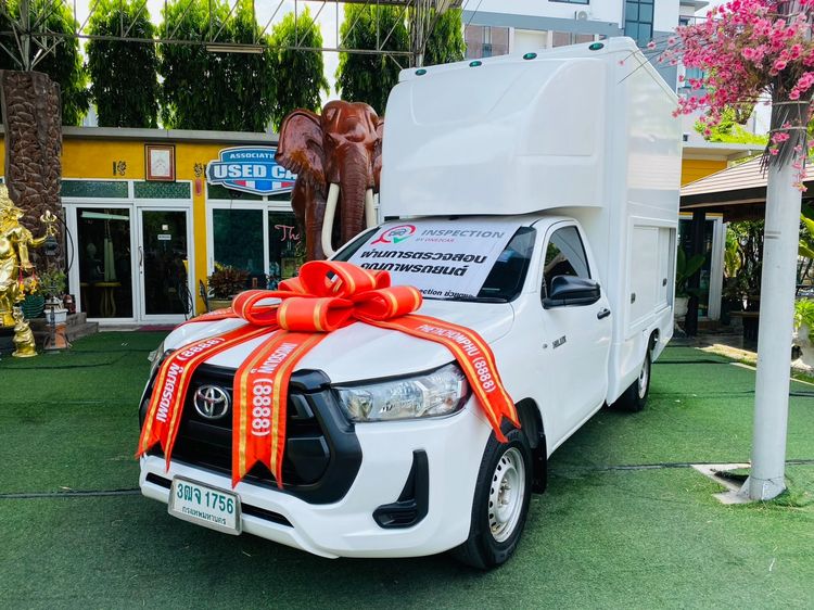 Toyota Hilux Revo 2021 2.4 Entry Pickup ดีเซล ไม่ติดแก๊ส เกียร์ธรรมดา ขาว รูปที่ 2