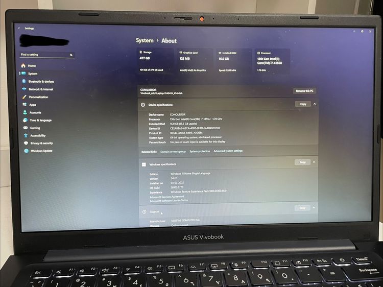 ASUS Vivobook 14 i7-1355U • 16GB • 512GB • สภาพเหมือนใหม่ • รับประกัน รูปที่ 8
