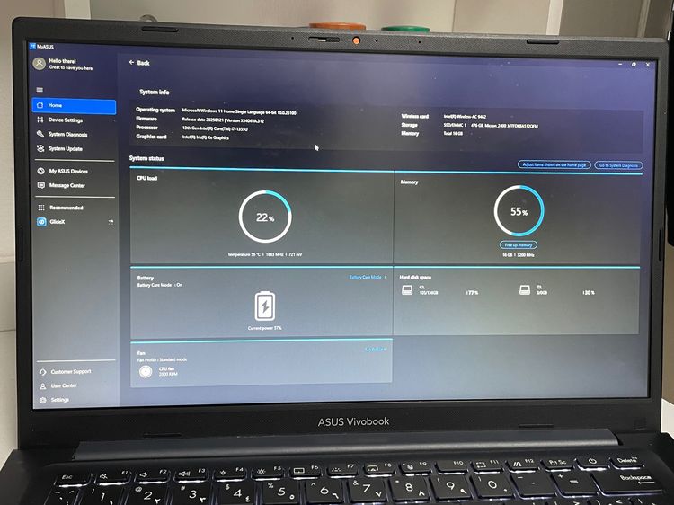 ASUS Vivobook 14 i7-1355U • 16GB • 512GB • สภาพเหมือนใหม่ • รับประกัน รูปที่ 5