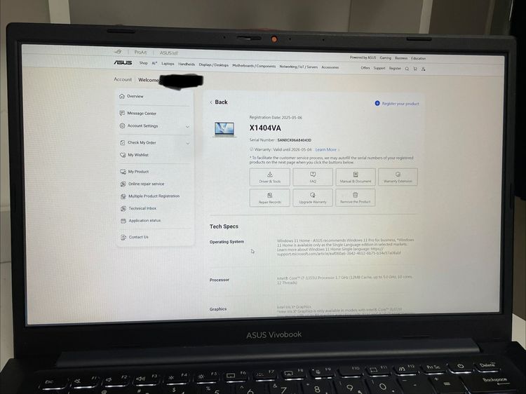 ASUS Vivobook 14 i7-1355U • 16GB • 512GB • สภาพเหมือนใหม่ • รับประกัน รูปที่ 6