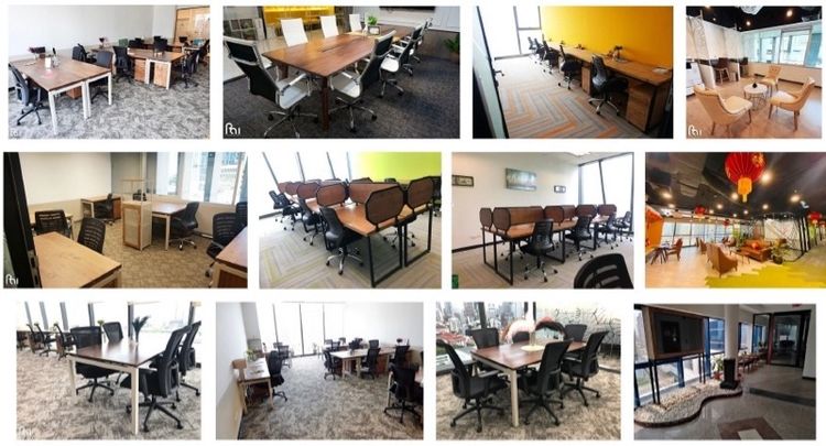 โต๊ะประชุม ตัวยาวไม้จริง,โต๊ะ Co working ผลิตเฟอร์นิเจอร์ออฟฟิศแบบไม้จริง รูปที่ 17