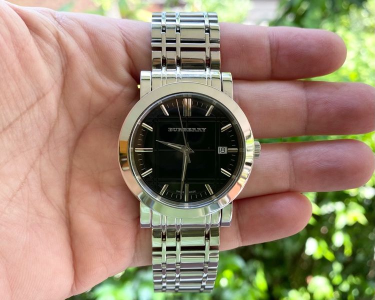 ดำ นาฬิกา Burberry Heritage Black Dial (Swiss Made) แท้สวย