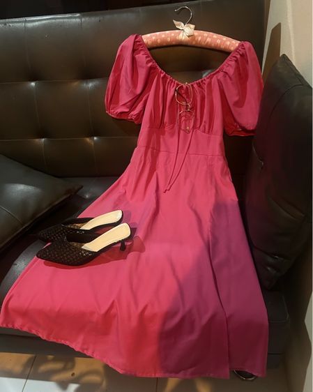 แขนสั้น ชมพู เดรส | จั๊มสูท อื่นๆ เดรสกระโปรงยาวมือสองใส่ไปทะเลชิวๆ