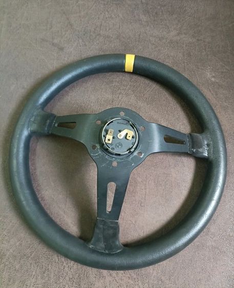 พวงมาลัยแท้ MOMO MOD.07 ก้านยก หนังกลับ ฝาแท้ รูปที่ 4