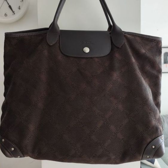 ไม่ระบุ น้ำตาล กระเป๋าถือ Longchamp ผ้าแคนวาสมือสองขายตามสภาพขอคนรับได้