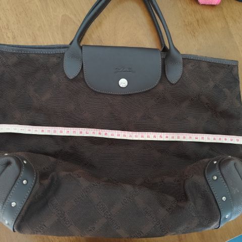 กระเป๋าถือ Longchamp ผ้าแคนวาสมือสองขายตามสภาพขอคนรับได้ รูปที่ 13