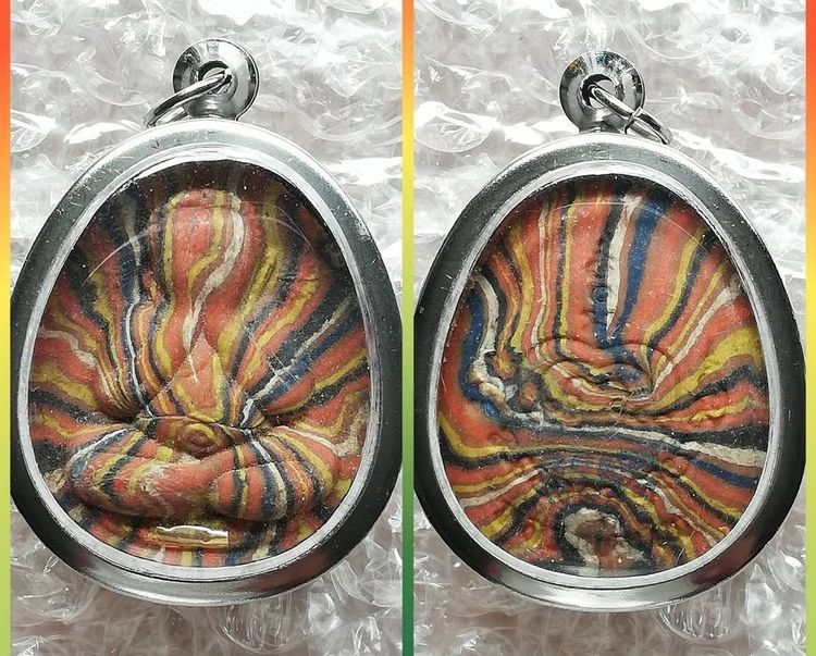 พระปิดตาจัมโบ้หลวงพ่อแพ เนื้อลายสายรุ้ง-ผงใบลาน พระสมเด็จสายรุ้ง-แพ พัน รูปที่ 4