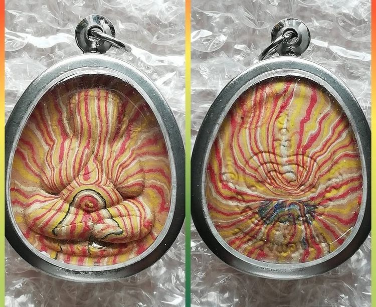 พระปิดตาจัมโบ้หลวงพ่อแพ เนื้อลายสายรุ้ง-ผงใบลาน พระสมเด็จสายรุ้ง-แพ พัน รูปที่ 5