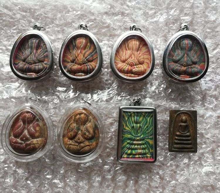 พระปิดตาจัมโบ้หลวงพ่อแพ เนื้อลายสายรุ้ง-ผงใบลาน พระสมเด็จสายรุ้ง-แพ พัน รูปที่ 2