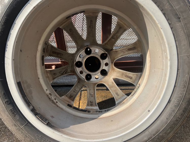ล้อแม็กซ์ Benz พร้อมยาง Goodyear Run on flat245-45-18 สภาพดี รูปที่ 4