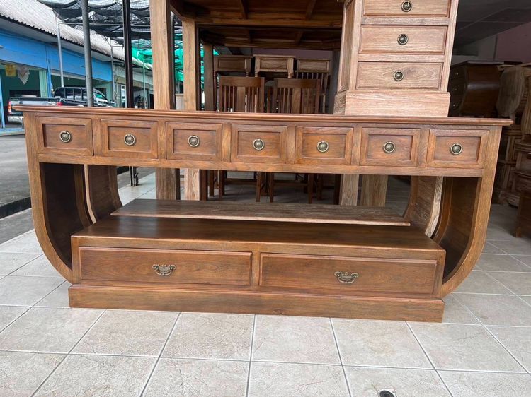 ตู้วางทีวีไม้สักแท้ 9 ลิ้นชัก