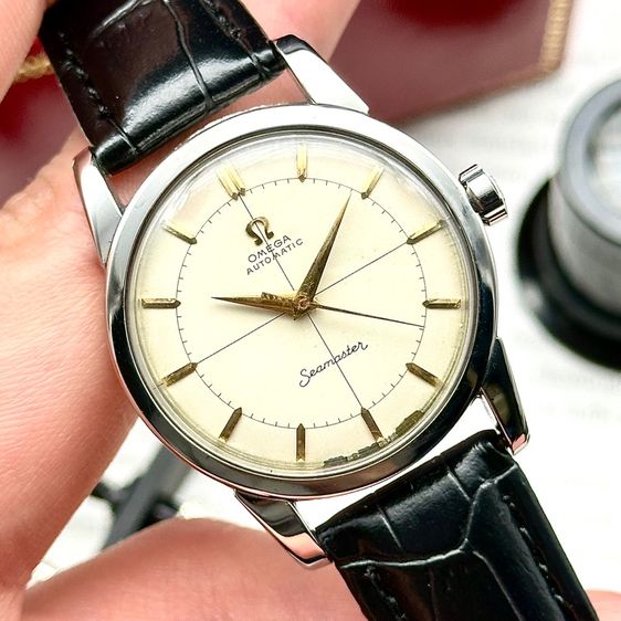 Vintage 1952’s Omega Seamaster white cross-hair dial automatic bumper รูปที่ 3
