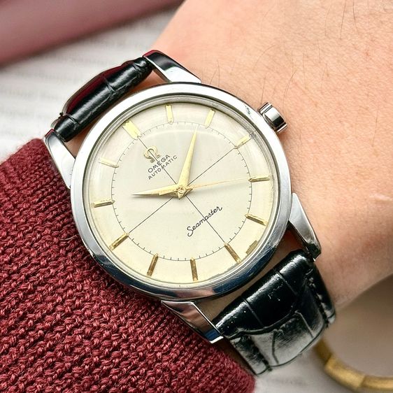 Vintage 1952’s Omega Seamaster white cross-hair dial automatic bumper รูปที่ 2